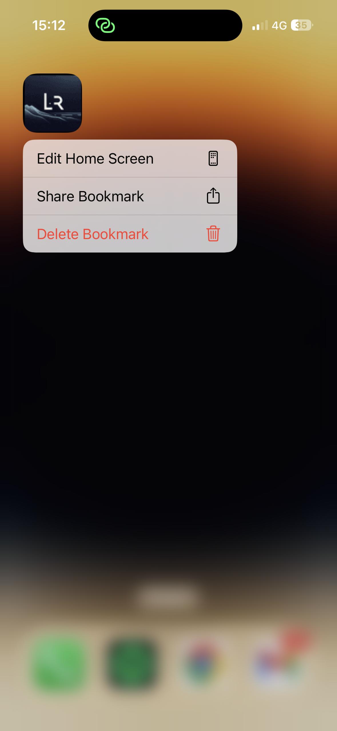 A force touch on a PWA installed on iOS does not display shortcuts